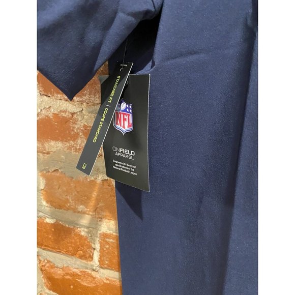 New Mens Nike On Field Chicago Bears Polo Shirt Large L Navy Dri-Fit Apparel NWT - Picture 4 of 7